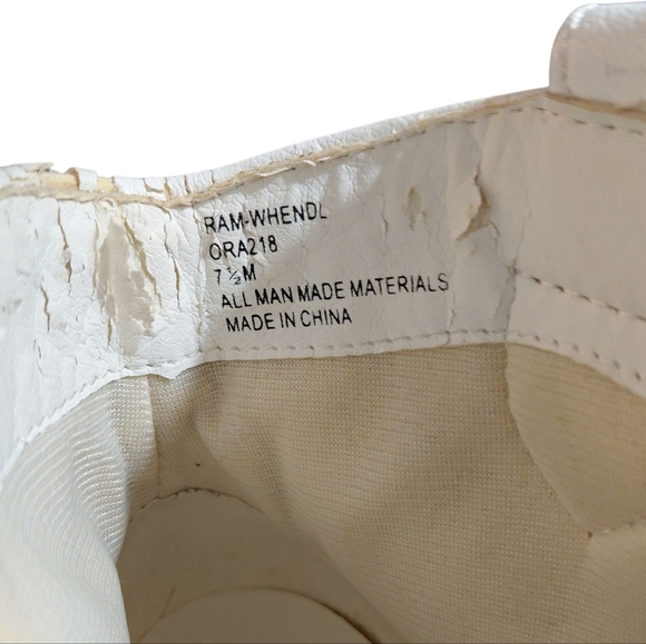 RAMPAGE Cowgirl Boots White Western Women's Booties Size 7.5 - Picture 7 of 10